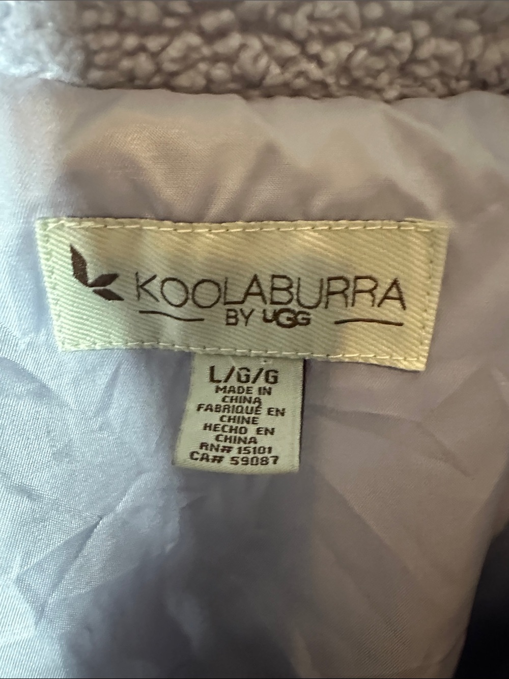 Koolaburra by UGG Lavender Quilted Sherpa Jacket with Black Trim - Picture 2 of 10
